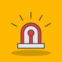 Siren Filled Shadow Icon vector