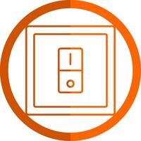 Switcher Line Orange Circle Icon vector