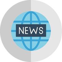 News Report Flat Scale Icon vector