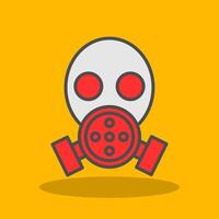 Gas Mask Filled Shadow Icon vector