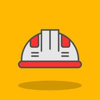 Helmet Filled Shadow Icon vector