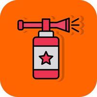Air Horn Filled Orange background Icon vector