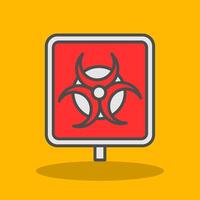 Biohazard Filled Shadow Icon vector