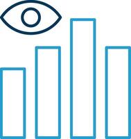 Data Visualization Line Blue Two Color Icon vector