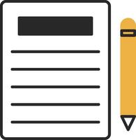 Agreement Skined Filled Icon vector