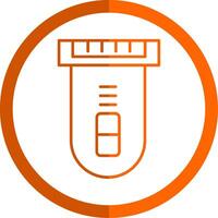 Electric Razor Line Orange Circle Icon vector