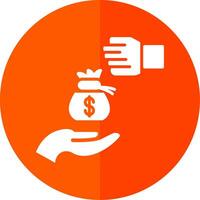 Bribery Glyph Red Circle Icon vector