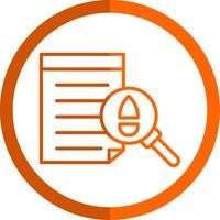 Evidence Line Orange Circle Icon vector