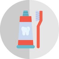 Toothpaste Flat Scale Icon vector