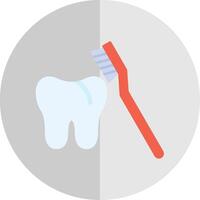 cepillo de dientes plano escala icono vector