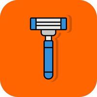 Razor Filled Orange background Icon vector