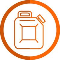 Canister Line Orange Circle Icon vector