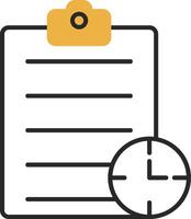 Waiting List Skined Filled Icon vector