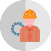 Engineer Flat Scale Icon vector