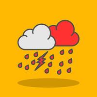 Extreme Weather Filled Shadow Icon vector