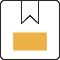 Package Box Skined Filled Icon vector