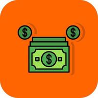 Payment Filled Orange background Icon vector