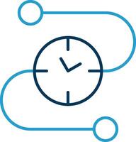 Time Line Line Blue Two Color Icon vector