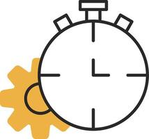 Timeout Skined Filled Icon vector