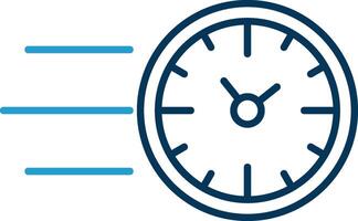 Fast Time Line Blue Two Color Icon vector