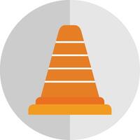 Traffic Cone Flat Scale Icon vector