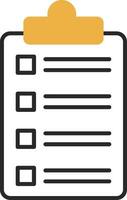 Checklist Skined Filled Icon vector