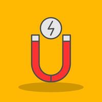 Magnet Filled Shadow Icon vector