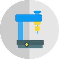 Milling Machine Flat Scale Icon vector