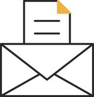 Email Skined Filled Icon vector