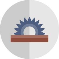 Circular Saw Flat Scale Icon vector