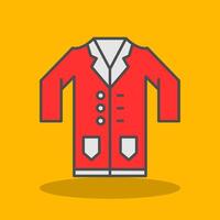 Lab Coat Filled Shadow Icon vector