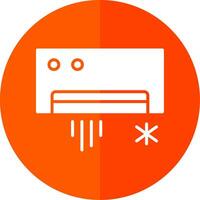 Air Conditioning Glyph Red Circle Icon vector