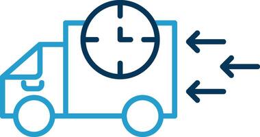 Fast Delivery Line Blue Two Color Icon vector