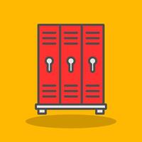 Lockers Filled Shadow Icon vector