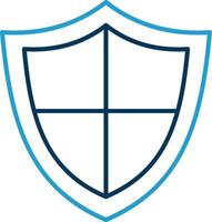 Shield Line Blue Two Color Icon vector