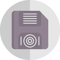 Floppy Disk Flat Scale Icon vector