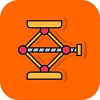 Screw Jack Filled Orange background Icon vector