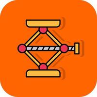 tornillo Jack lleno naranja antecedentes icono vector