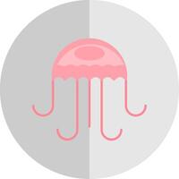 Jellyfish Flat Scale Icon vector