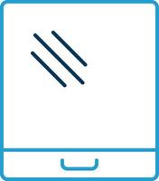 Tablet Line Blue Two Color Icon vector