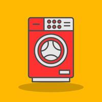 Washing Machine Filled Shadow Icon vector