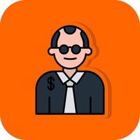 Judge Filled Orange background Icon vector