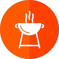 Grill Glyph Red Circle Icon vector
