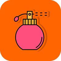 Fragrance Filled Orange background Icon vector