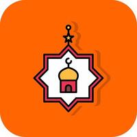 eid celebracion lleno naranja antecedentes icono vector