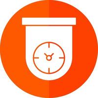 Kitchen Timer Glyph Red Circle Icon vector