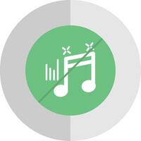 No Music Flat Scale Icon vector