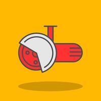 Angle Grinder Filled Shadow Icon vector
