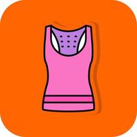 Tank Top Filled Orange background Icon vector