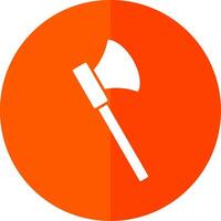 Axe Glyph Red Circle Icon vector